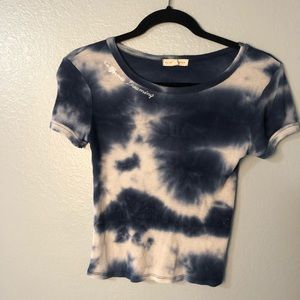 Acid Wash Embroidered Tee